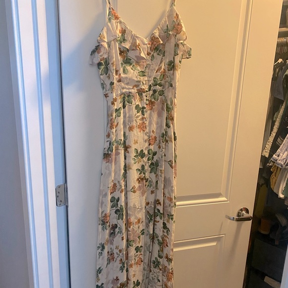Floral maxi with slit - Picture 1 of 5